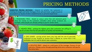 FACTORS AFFECTING MENU DESIGN AND PLANNING | PPTX