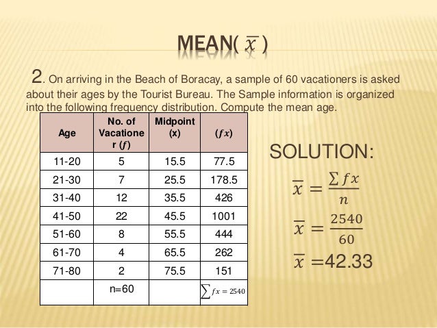 numerical method in statistics (MEAN AND MEDIAN)