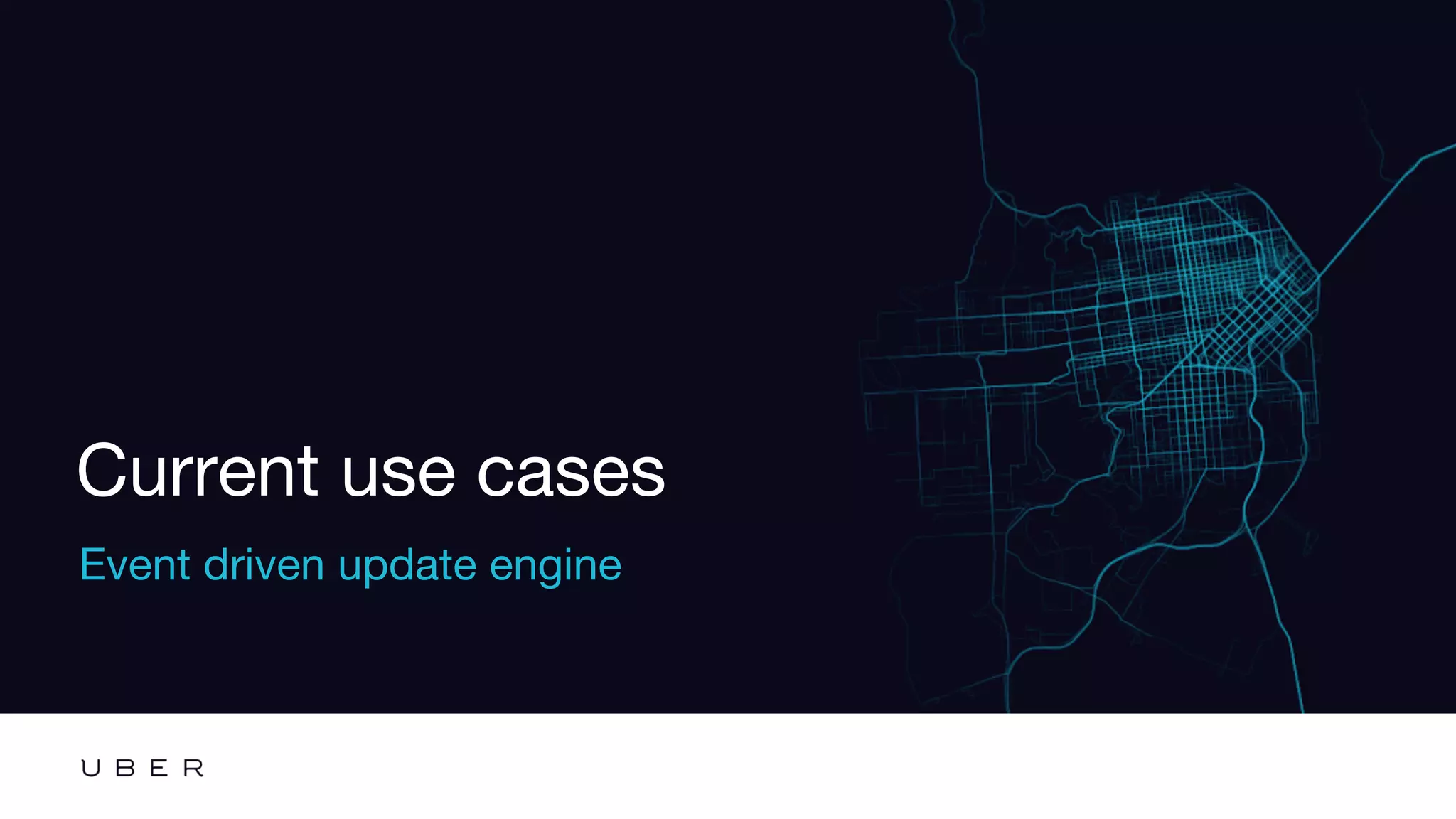 Current use cases
Event driven update engine
 