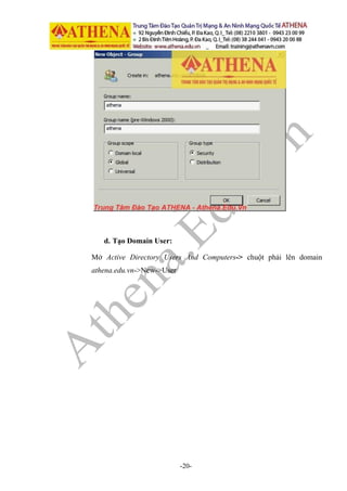 Athena lab+windows+2k8 | PDF