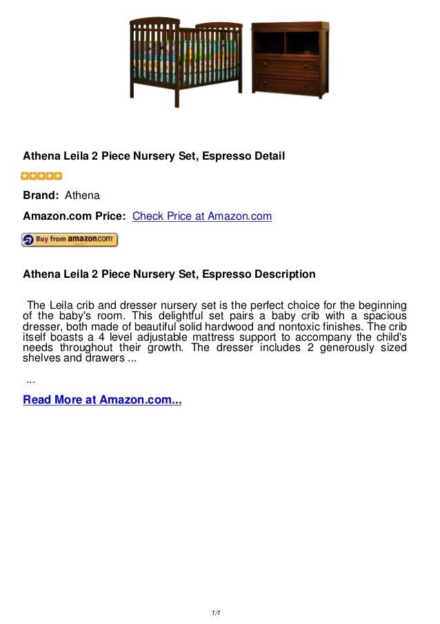 Athena Leila 2 Piece Nursery Set Espresso