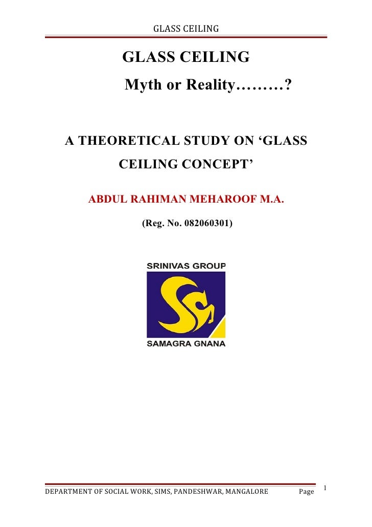 A Theoretical Study On Glass Ceiling Concept