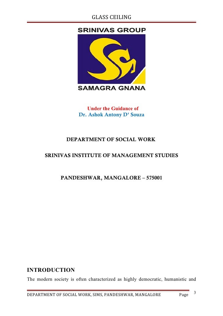 A Theoretical Study On Glass Ceiling Concept