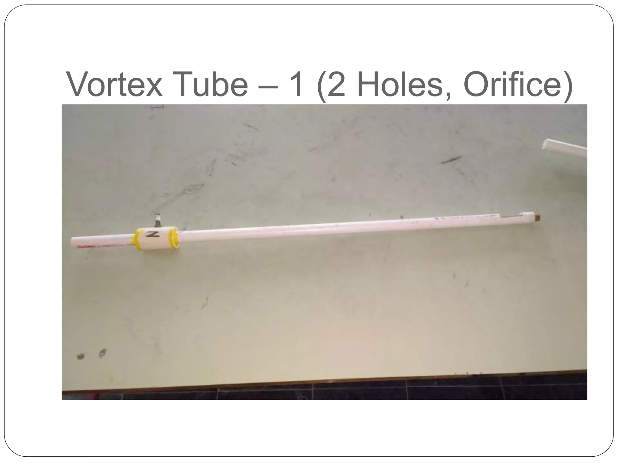 Vortex Tube – 1 (2 Holes, Orifice)
 
