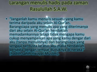 Hadis HassanPerlubersambungsanaddarimulahinggaakhirtapiciri-ciriperawikecualikankuatingatan. Contoh :   - Ishak bin Ibrahim dariItab bin BasirdariUbaidillah bin Abu Ziyaddari Abu Zubair,dari Jabir Nabi Muhammad S.A.W.(Ubaidillah bin Abu Ziyaddikecualikandaripadaorang yang kuatingatan).
