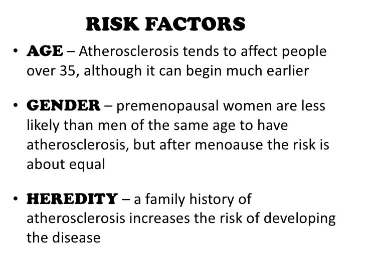 What is the definition of atherosclerosis?