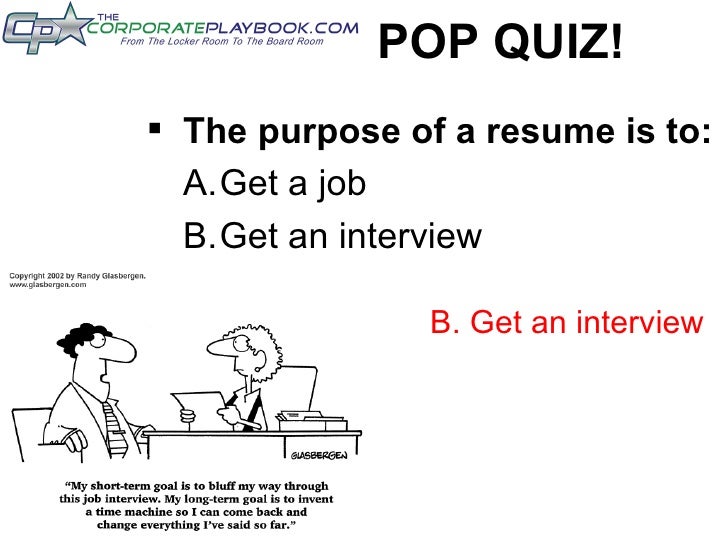 the purpose of a resumes