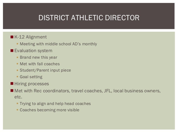 Athletic Director Presentation
