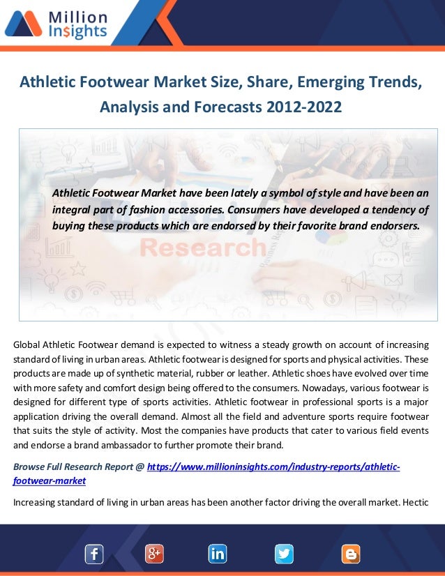 Athletic Footwear Market Size, Share, Emerging Trends, Analysis and