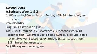 Selecting Program Components For Running Exercise ATHLETICS-RUNNING-training design for athletes.pptx