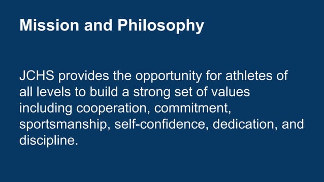 JCHS Athletics: A Parent Sports Course PPT JCHS Athletics: A Parent Sports Course PPT