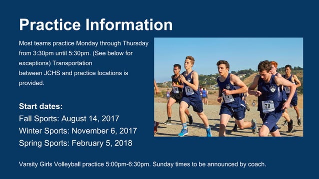 JCHS Athletics: A Parent Sports Course PPT JCHS Athletics: A Parent Sports Course PPT