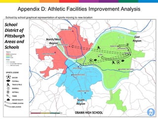 Appendix D: Athletic Facilities Improvement Analysis
School by school graphical representation of sports moving to new location




                                                                             63
 