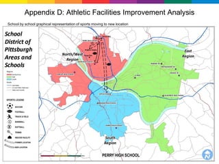 Appendix D: Athletic Facilities Improvement Analysis
School by school graphical representation of sports moving to new location




                                                                             65
 
