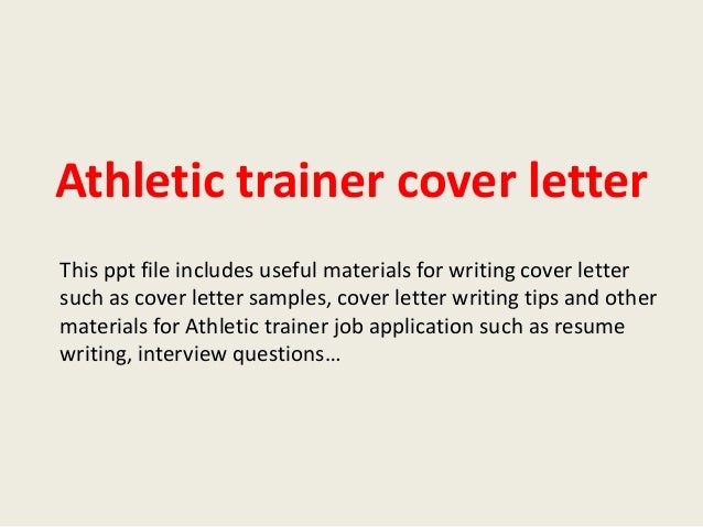 Resume athletic trainer position