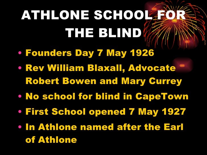 Athlone School for the Blind Presentation