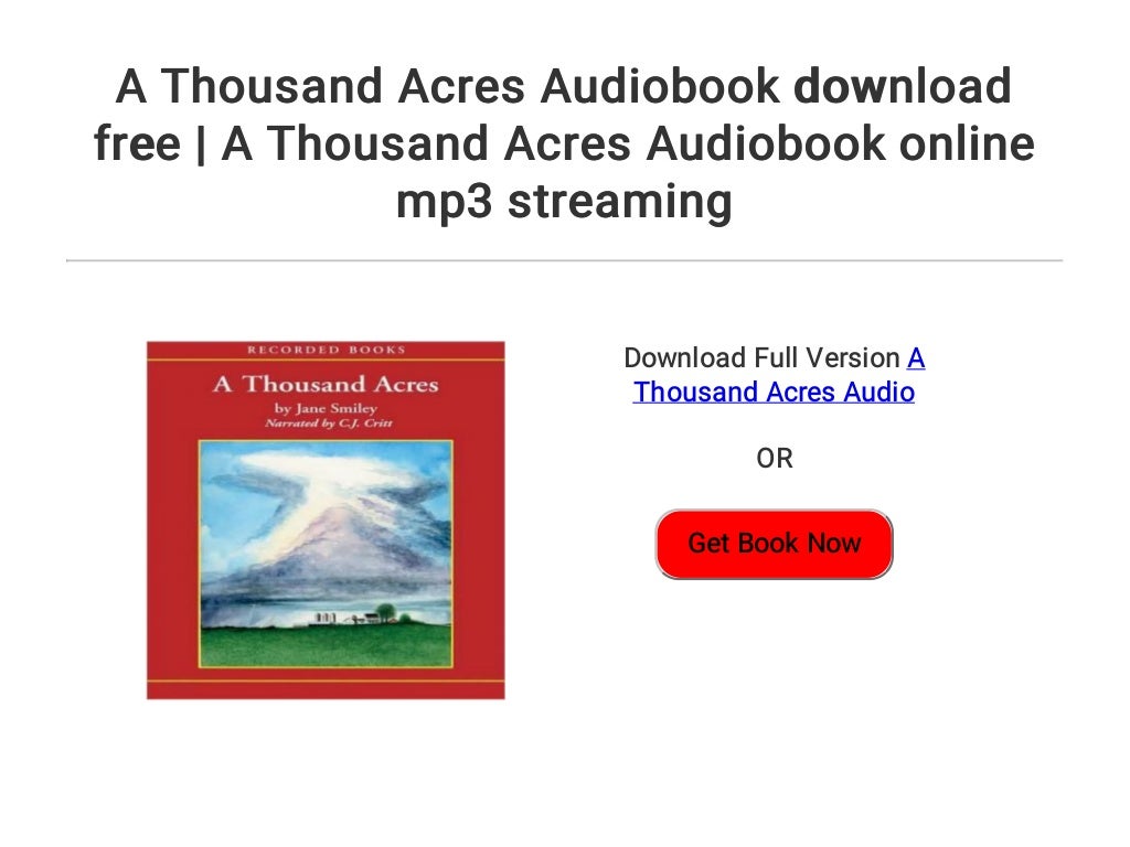 a thousand acres novel a thousand acres novel
