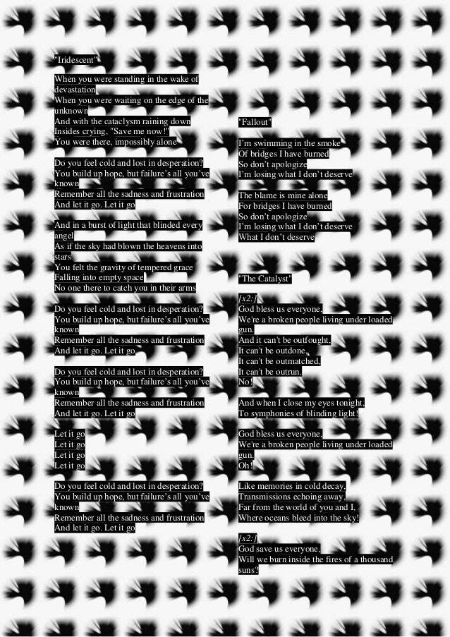 A Thousand Suns Lyrics The catalyst by neurotech, released 23 june 2017 1. a thousand suns lyrics
