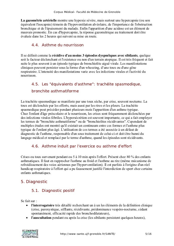 Athsme Du Nourrisson Et De L Enfant