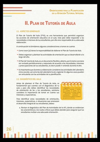 Ati orientaciones para la planificación de la atención tutorial ...