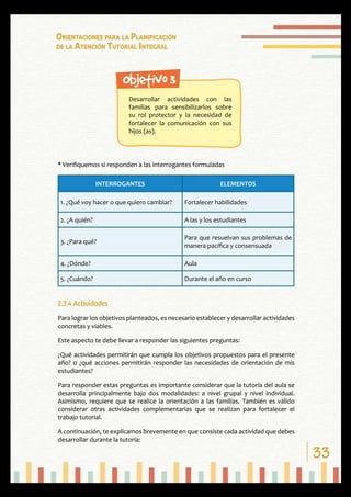 Ati orientaciones para la planificación de la atención tutorial ...