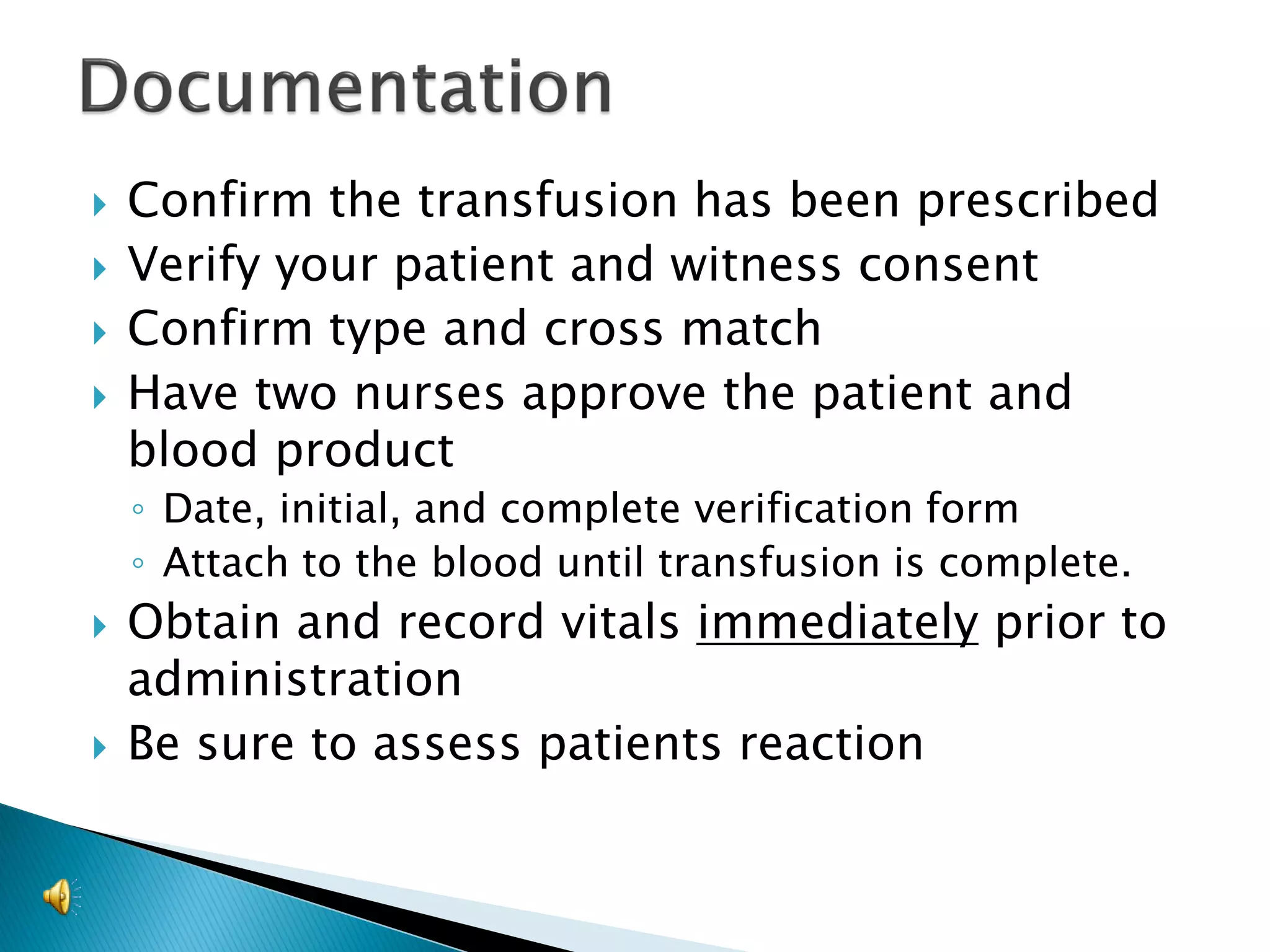 Blood Administration Powerpoint Piedmont Tech College Summer 2010 | PDF