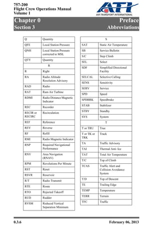 Preface Chapter 0
Abbreviations Section 3
February 06, 2013 0.3.7
757-200
Flight Crew Operations Manual
Volume 1
TFR Trans...