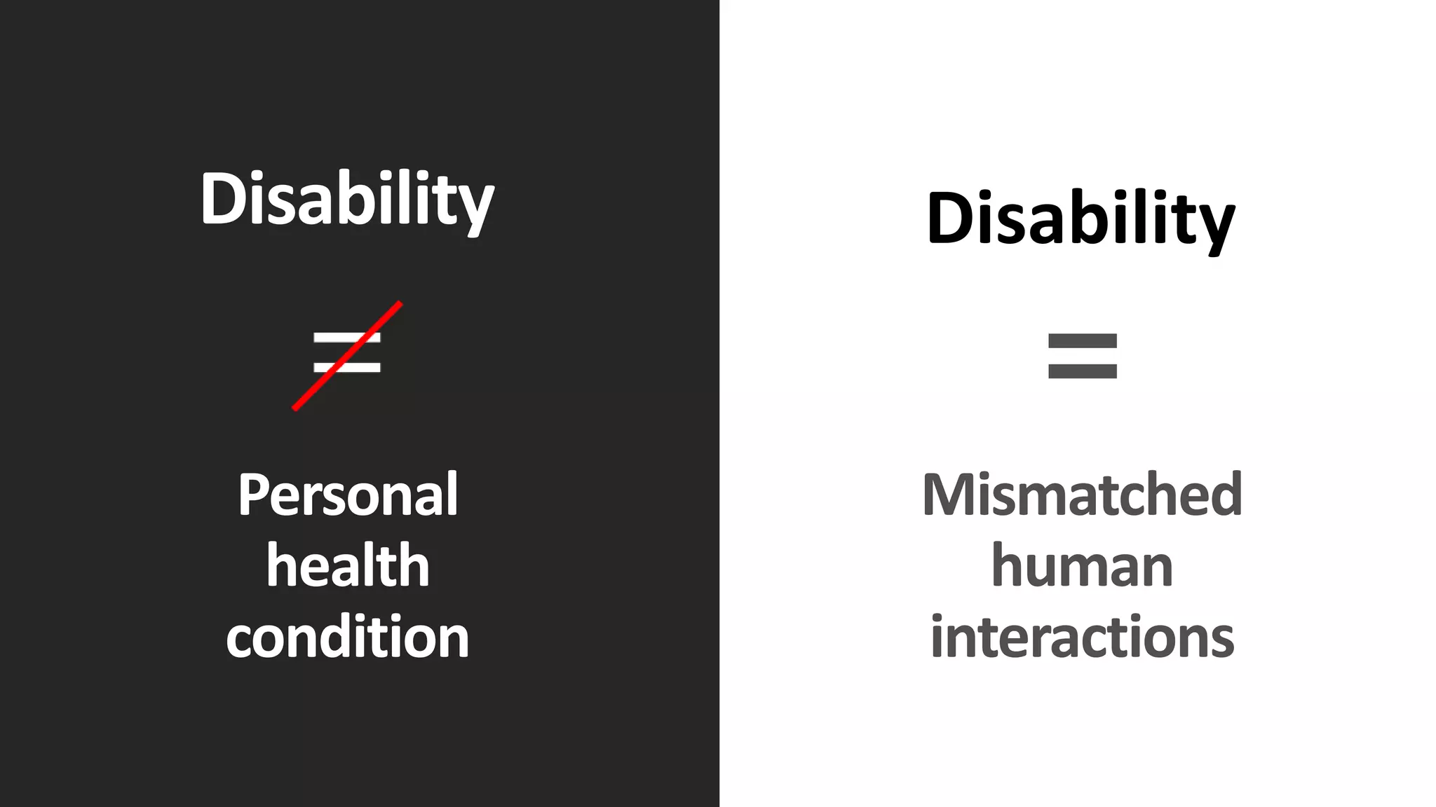 How we think about Disability
Disability Disability
 