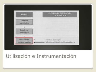 La estrategia tecnológica. La tecnología es la competencia clave de una organización, por ello, en el corazón de la planeación tecnológica está el diseño dela estrategia tecnológica y la cuantificación de recursos para su instrumentación.