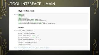 TOOL INTERFACE - MAIN
 
