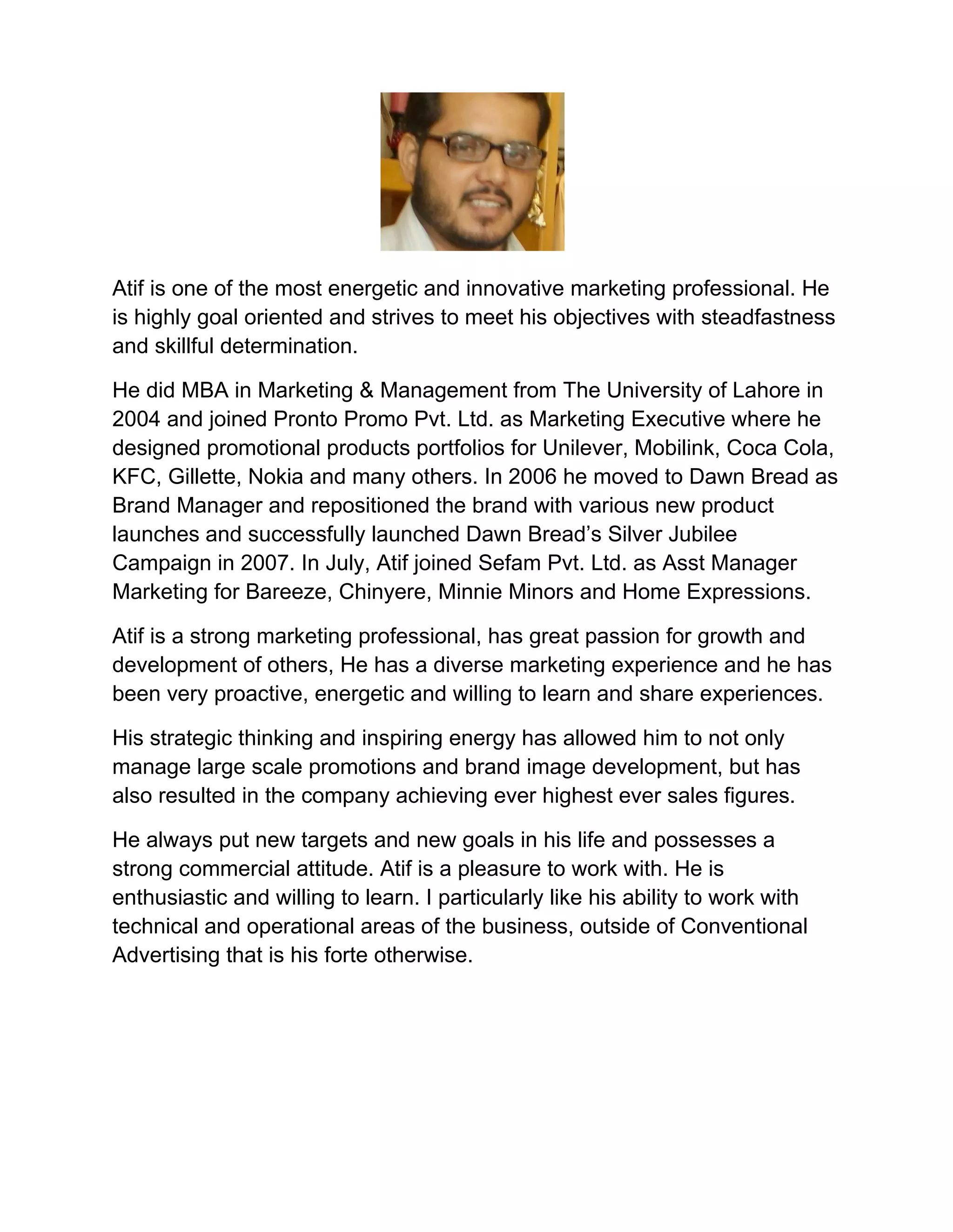 Atif Doc Atif shahzad (Bareeze Marketing) | DOC