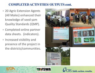 Yam Improvement for Income and Food Security in West Africa (YIIFSWA ...