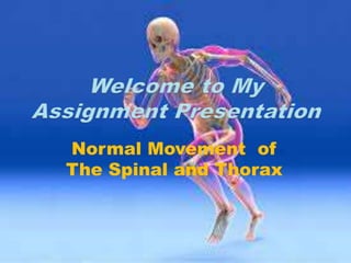 Normal Movement of
The Spinal and Thorax
 