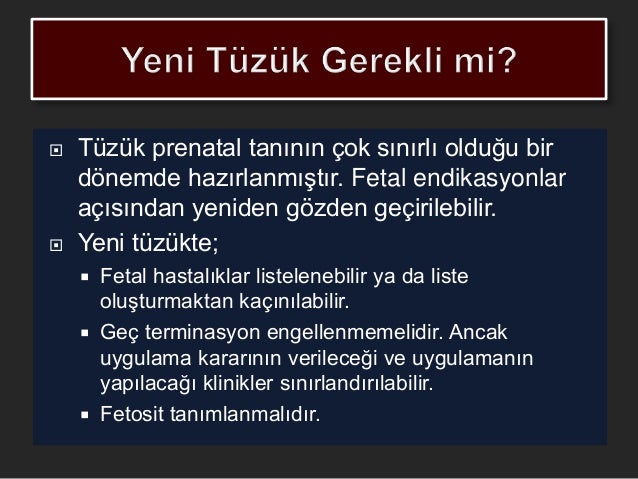 fetal nedenlerle gebelik sonlandirilmasi