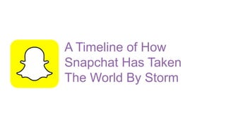 A Timeline of How
Snapchat Has Taken
The World By Storm
 
