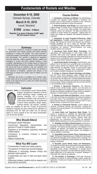 ATI Professional Development Courses Catalog On Space, Satellite and ...