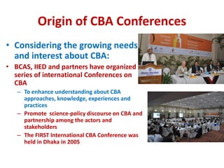 Community Based Adaptation as a Pillar of National Adaptation Efforts | PDF