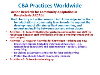 Community Based Adaptation as a Pillar of National Adaptation Efforts | PDF