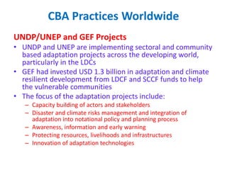 Community Based Adaptation as a Pillar of National Adaptation Efforts | PDF