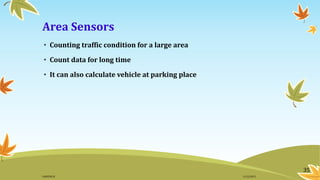 Area Sensors
• Counting traffic condition for a large area
• Count data for long time
• It can also calculate vehicle at parking place
35
11/2/2015GANESH SJ
 