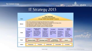 Patrick Naef © 2014 Emirates Group. All Rights Reserved.Patrick Naef © 2014 Emirates Group. All Rights Reserved.
IT Strategy 2013
 