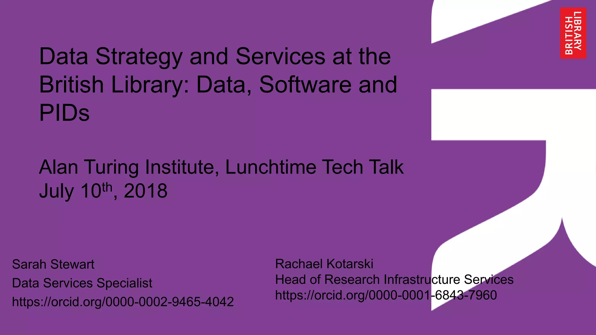 Data Strategy and Services at the British Library: Data, Software and ...