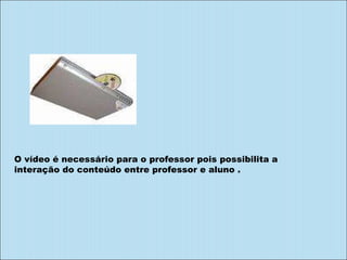 O vídeo é necessário para o professor pois possibilita a interação do conteúdo entre professor e aluno .  