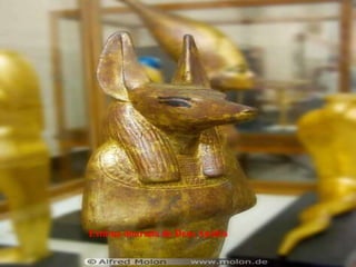 Estátua dourada do Deus Anúbis