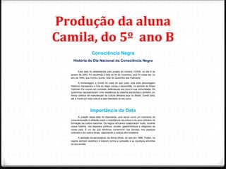 Produção da aluna Camila, do 5º  ano B 