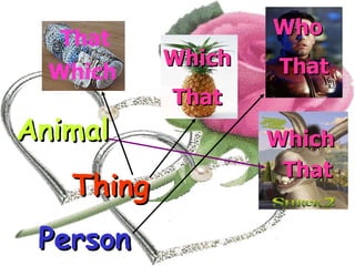 Animal Thing Person That Which Which That Which That Who That 