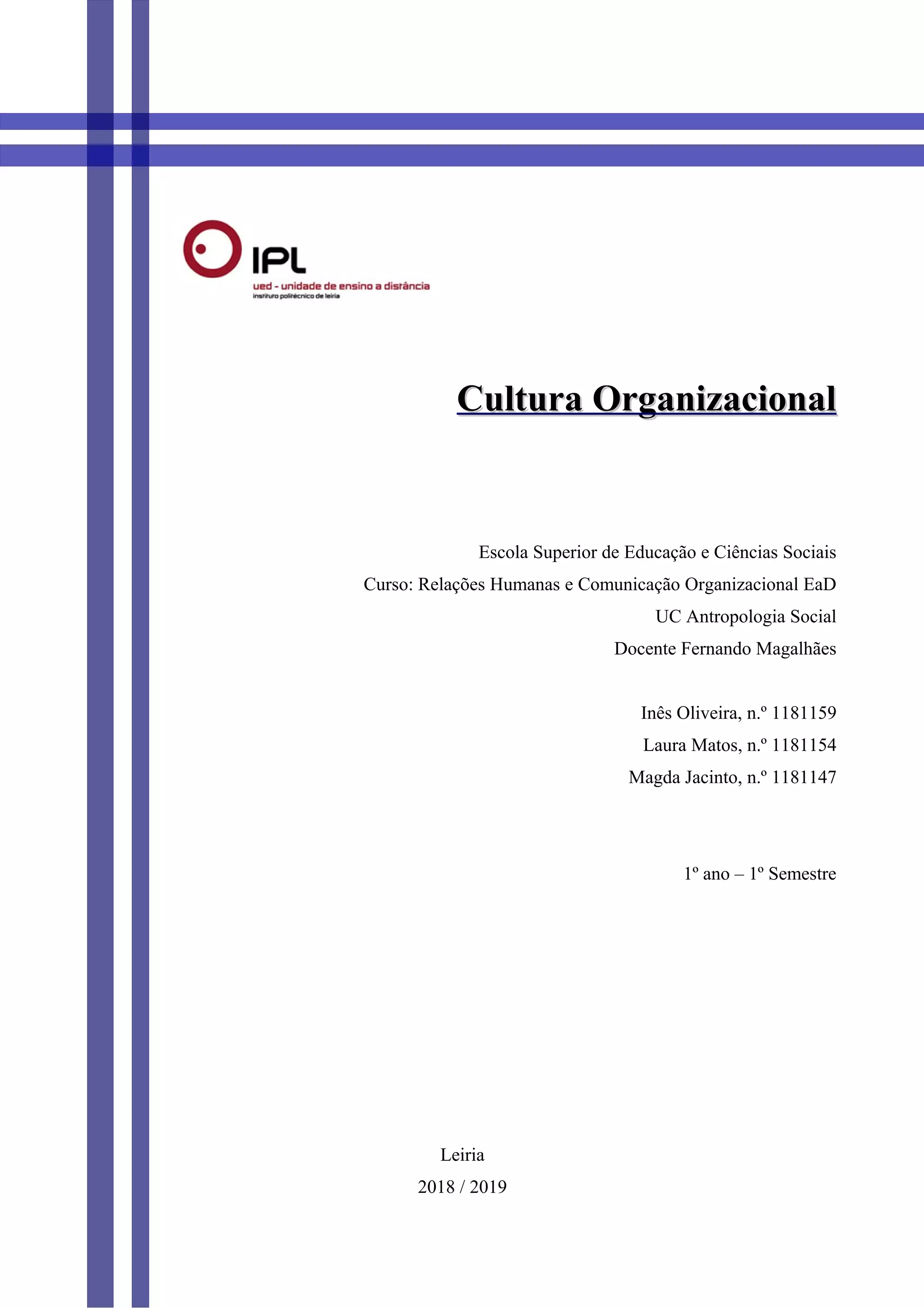 Cultura Organizacional | PDF