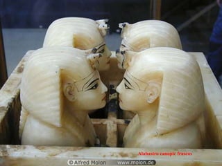 Alabastro canopic frascos