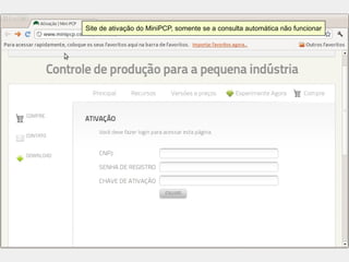 Site de ativação do MiniPCP, somente se a consulta automática não funcionar
 