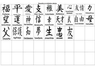 Desenhe os símbolos abaixo
 